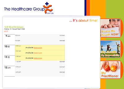 The Healthcare Group Online Calendar