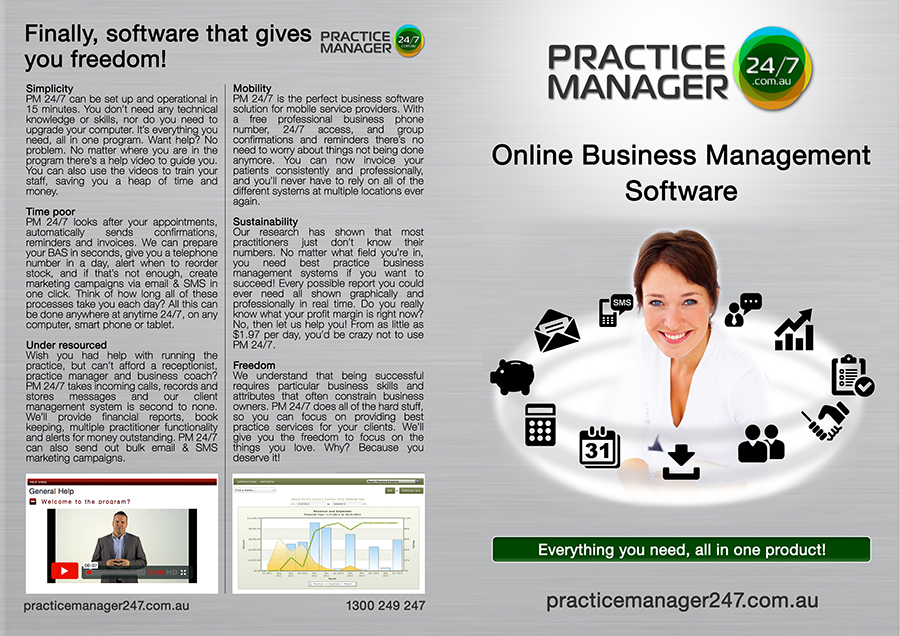 Practice Manager 24/7 brochures