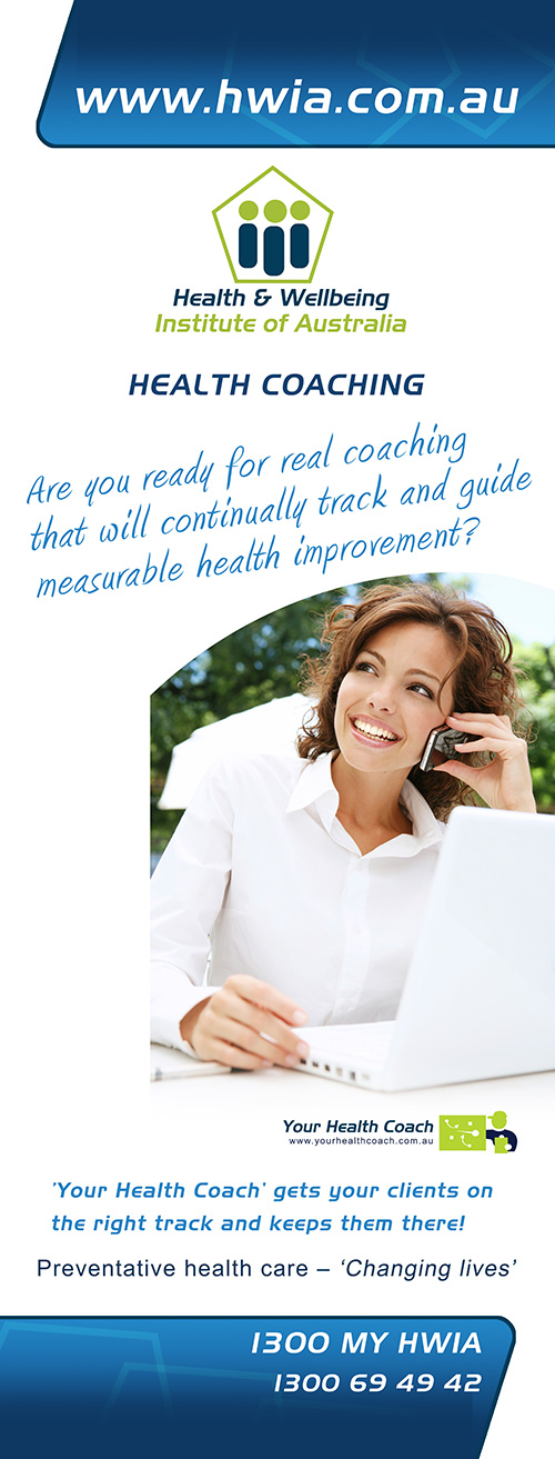 Health and Wellbeing Institute of Australia print - Exhibition pull up banners